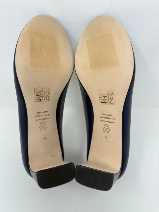 New Stuart Weitzman Babette Pump Blue Leather Sz 9 - Picture 15 of 15